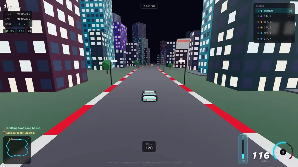 Live race HUD